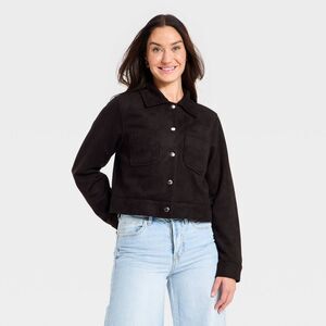 Universal Thread - Women's Faux Suede Button-Up Fashion Jacket - Univ Brown